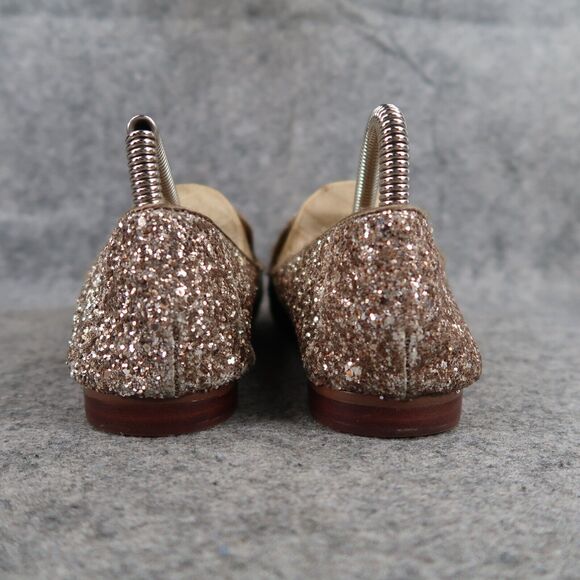 Banana Republic Shoes Womens 7 Fashion Slipper Demi Glitter Smoking Slip On Gold - Picture 5 of 12
